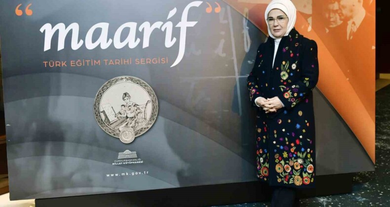 Emine Erdoğan "Maarif: Türk Eğitim Tarihi" sergisini gezdi