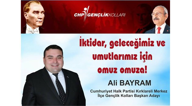 Ali Bayram, CHP Kırklareli Merkez İlçe Gençlik Kolları Başkanlığına Adaylığını Açıkladı