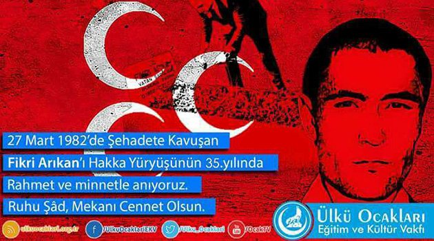 Ülkücü Şehit Fikri Arıkan Unutulmadı