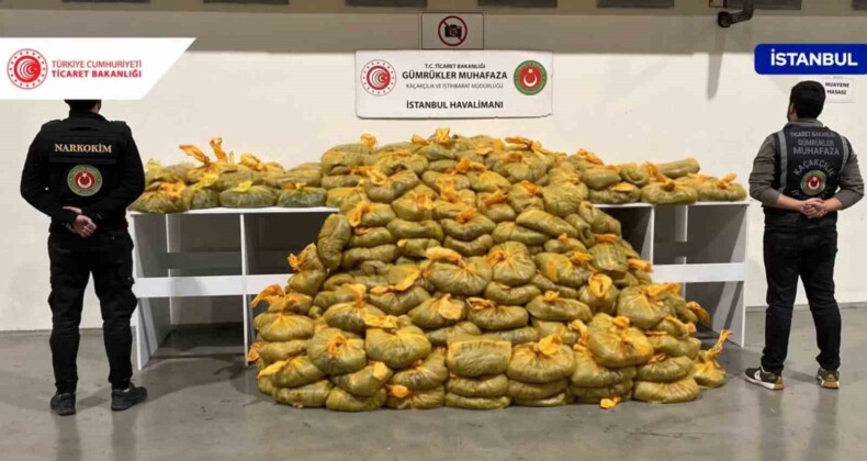 İstanbul Havalimanı’nda 586 kilogram uyuşturucu ele geçirildi