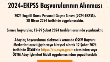 2024 EKPSS başvuruları başladı