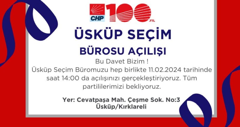 Üsküp Seçim Bürosu Açılıyor