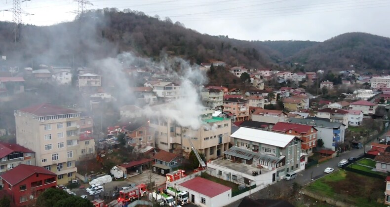 Beykoz’da kibrit üretim atölyesi alev alev yandı