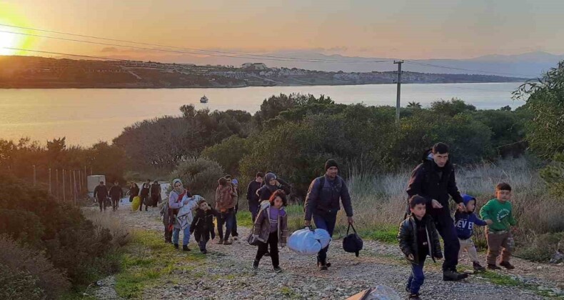 İzmir açıklarında düzensiz göçmen yoğunluğu