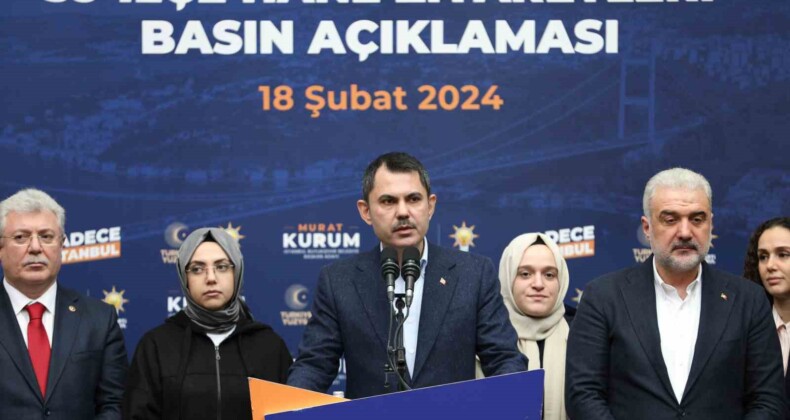 Murat Kurum: “Mevcut İBB yönetiminin milletimize sunacakları bir projeleri yok”