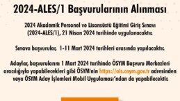 2024-ALES/1 başvuruları başladı